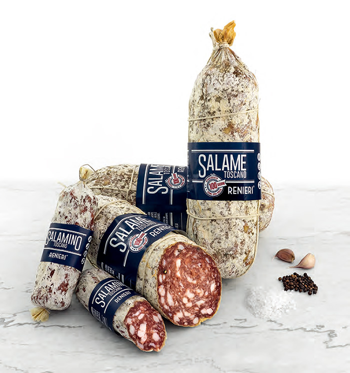 レニエリ家 Dopグラン パダーノ豚のサラミ サラーメ トスカーナ 6か月以上熟成