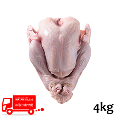 畜肉類/冷凍家禽類(鳩・鶉・七面鳥)/[ケース販売]ターキーホール 中抜き(可食内臓付き) 約4.0kgサイズ