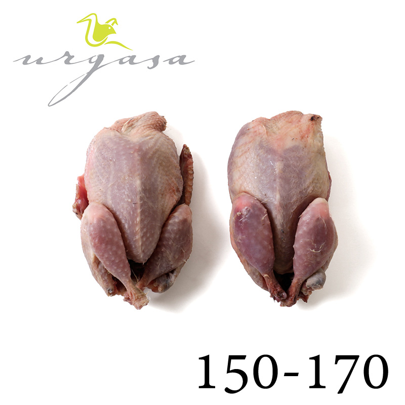 畜肉類/冷凍家禽類(鳩・鶉・七面鳥)/ウルガサ カイユ P.A.C./鶉(頭なし) 150/170 2羽入り