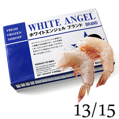 水産品/(天然)無頭海老殻付きテール/ホワイトエンジェル 天然ホワイト海老 無頭(殻付き) 13/15 1.8kg(900g×2blk)