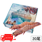 水産品/有頭プラウン・シュリンプ/[ケース販売]氷温海水活〆 かつ冷 くるまえび科 お刺身天然海老 20尾入 IQF 1kg