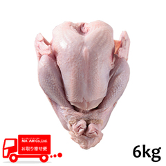 畜肉類/冷凍家禽類(鳩・鶉・七面鳥)/[ケース販売]ターキーホール 中抜き(可食内臓付き) 約6.0kgサイズ
