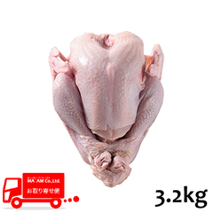 畜肉類/冷凍家禽類(鳩・鶉・七面鳥)/[ケース販売]ターキーホール 中抜き(可食内臓付き) 約3.2kgサイズ