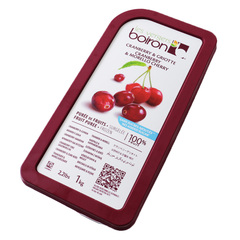 フルーツ加工品/100％フルーツピューレ/[訳あり(賞味25年12月1日)超特価30%off]ボワロン 無加糖フルーツピューレ クランベリー&グリオット 100% 1kg