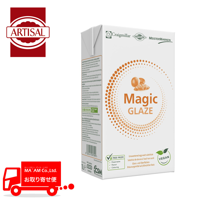 製菓材料/ナパージュ・グラサージュ/[ケース販売]アルティザル マジックグレーズ/卵を使わない植物性ドリュール 1リットル