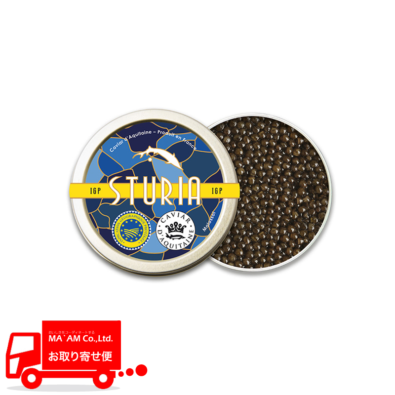 キャビア/ストゥーリア フレッシュ キャビア ドゥ フランス(養殖シベリアチョウザメ) IGP アキテーヌ 50g