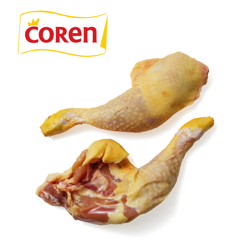 畜肉類/冷凍家禽類(鶏・ほろほろ鳥・雉)/[限定分]コレン フリーレンジ イエローチキン ボーンインレッグ/鶏骨付きもも肉 2本入り