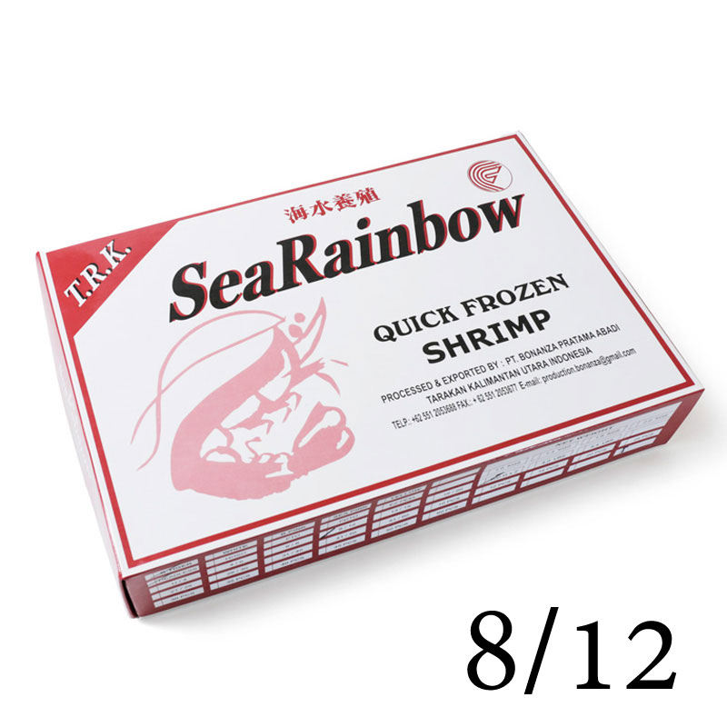 /シーレインボー タラカン島産 海水養殖 無頭ブラックタイガーエビ 8/12 1.8kg(900g×2blk)