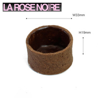 ラローズノワール タルトシェル チョコレート ラウンド ミニ(33mm) 210個入り [747020]