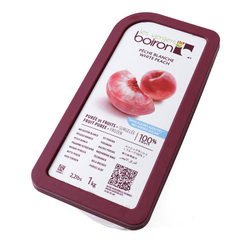 フルーツ加工品/100%フルーツピューレ/ボワロン 無加糖フルーツピューレ ペッシュ ブランシュ/ホワイトピーチ 100% 1kg