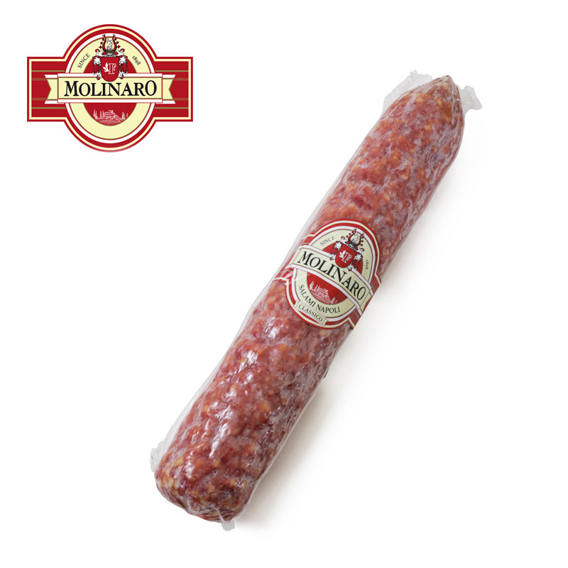 食肉加工品/サルーミ(塩漬け・燻製など)/モリナーロ ナポリサラミ クラシコ ホール 約1.15kg(直径約6.5cm)